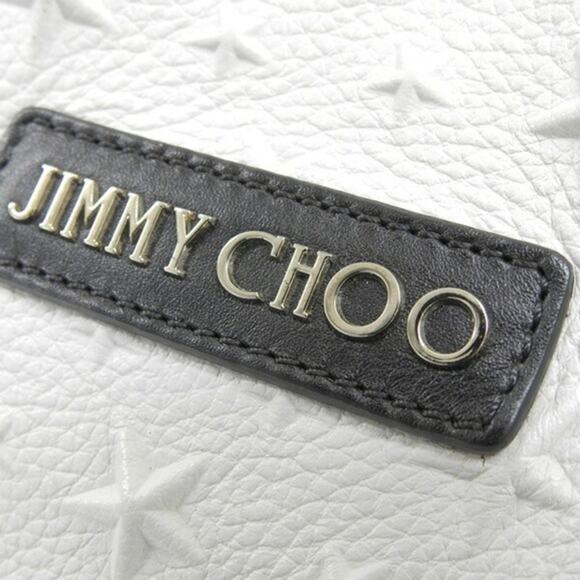 Jimmy Choo White Star Studded Embossed Leather Tote Bag - Picture 5 of 9